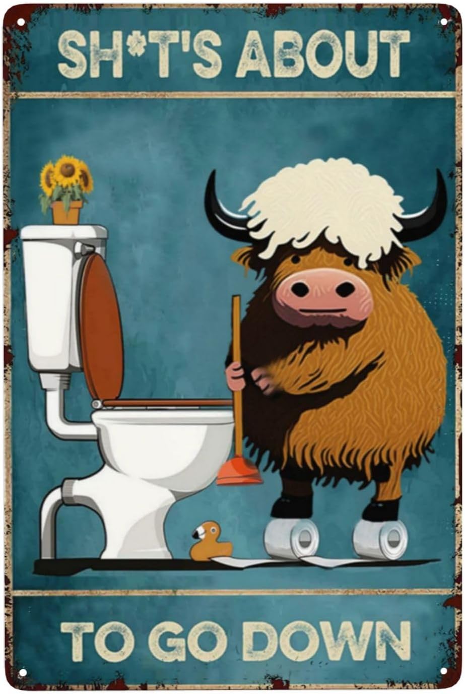 Metalowy plakat z krową w styl – Agriculture Farm House recenzja i cena
